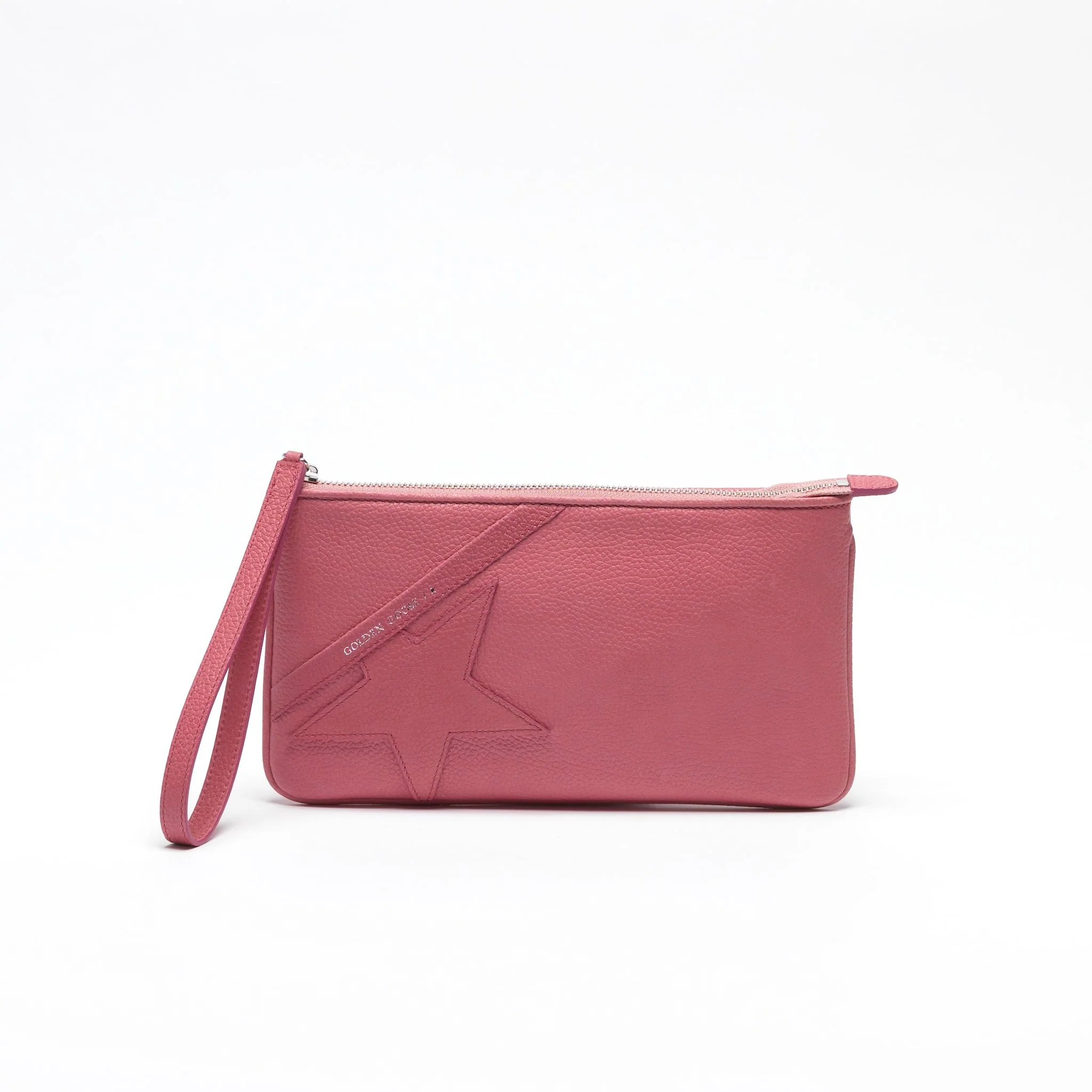 Women | Red Star Wrist Clutch Bag Grained Leather - Image 6
