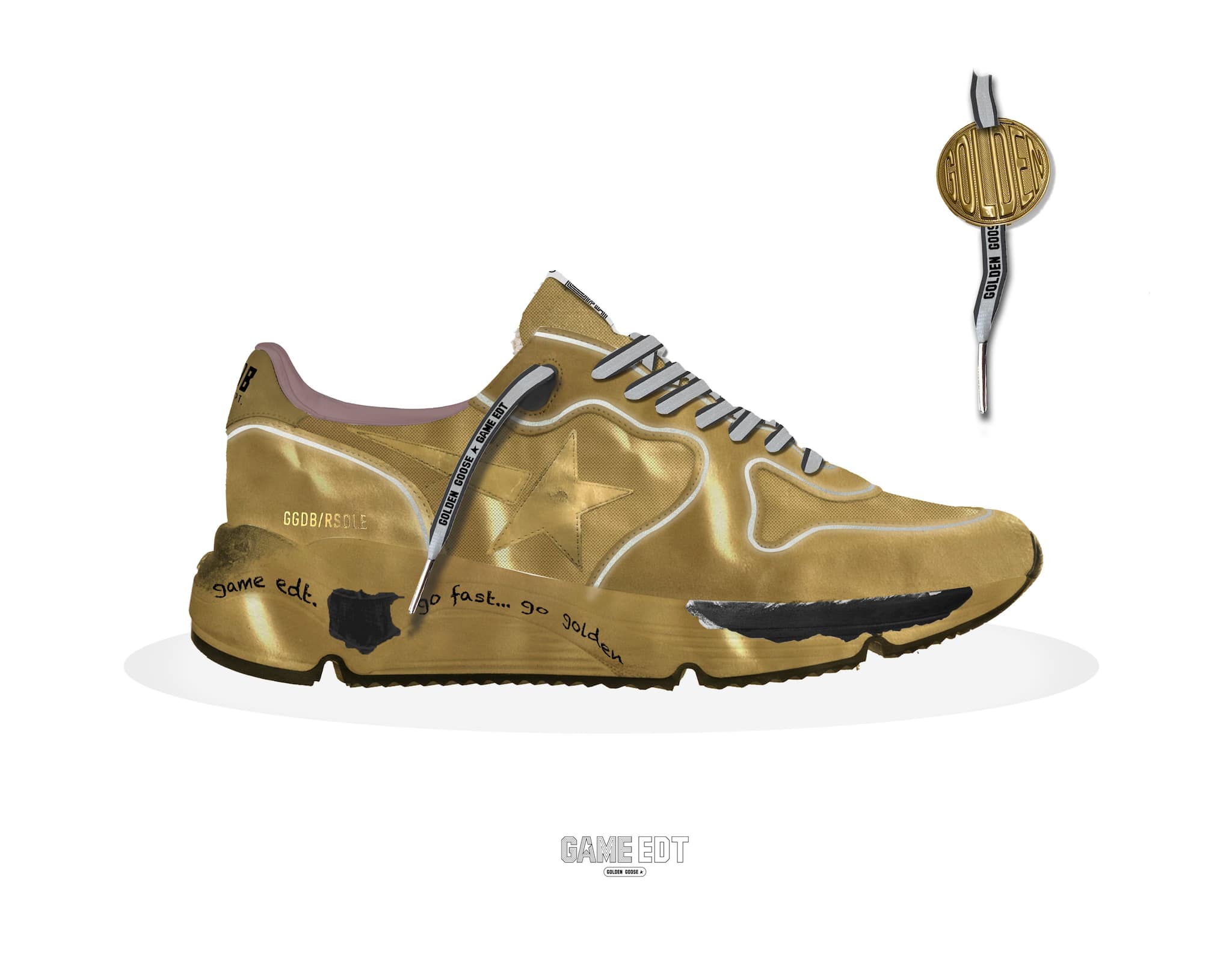 Women | Running Sole Game Edt Capsule Collection Sneakers Gold Lurex | Gold