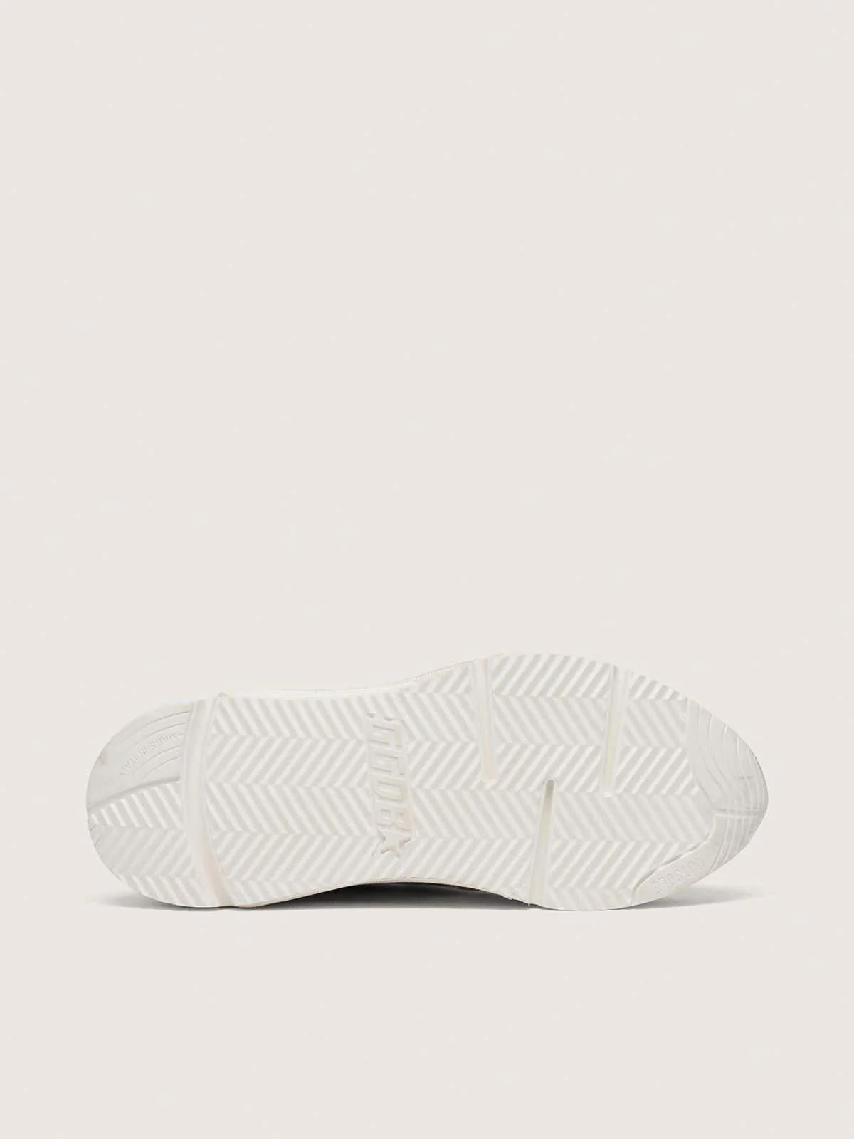 Women | Running Sole Mesh & Nubuck with Silver Metallic Leather Star | Optic White x Silver - Image 5