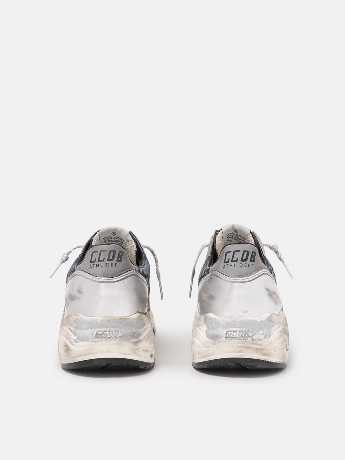 Women | Running Sole Sneakers Leopard & Mimetic Print with Laminated Silver Star | Indaco Reflex Leo x Camouflage x Black x Silver - Image 4