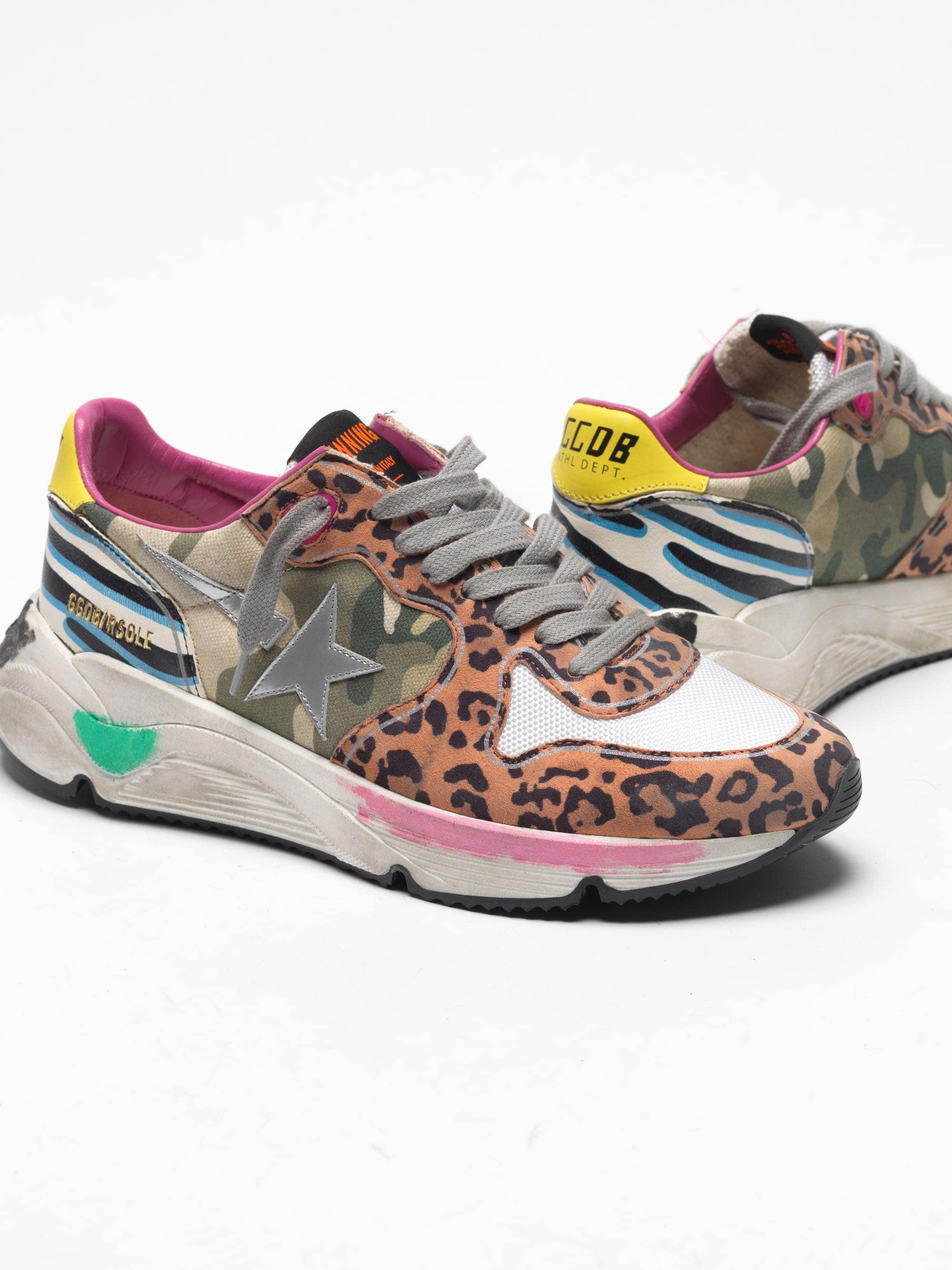 Women | Running Sole Sneakers with Mixed Animal-Print Upper - Image 6