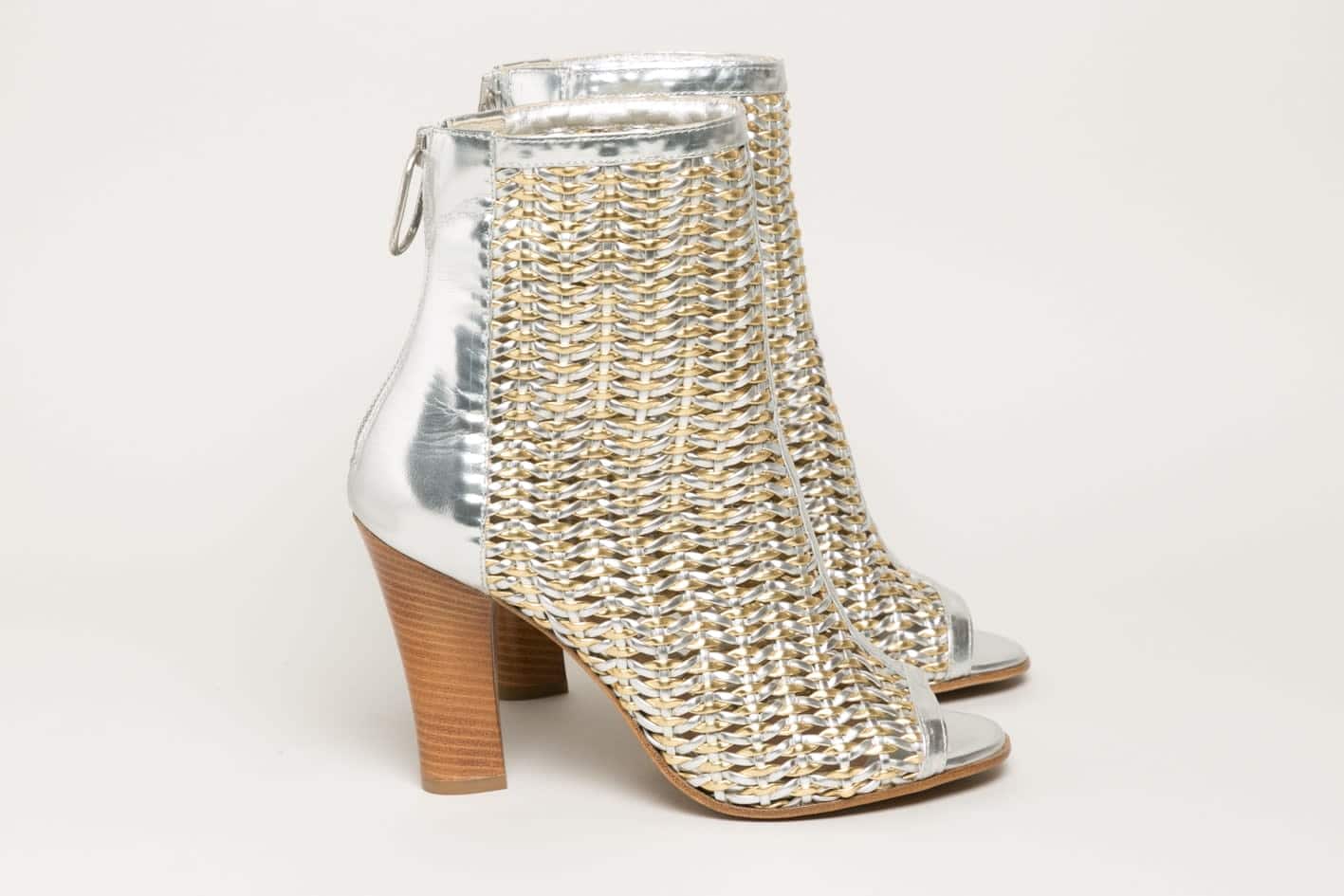Women | Shoes Silver & Gold Perforated Leather - Image 2