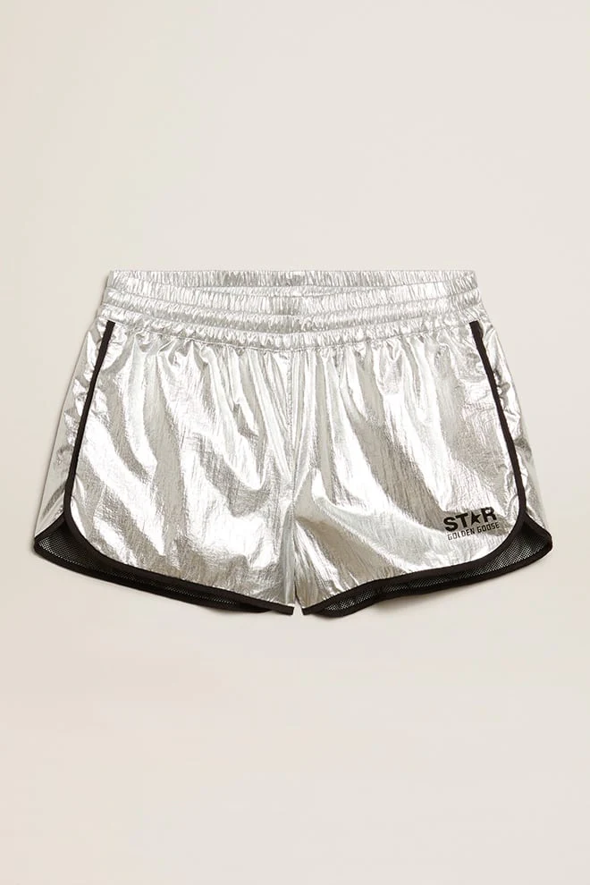 Women | Silver Shorts | Silver x Black - Image 4