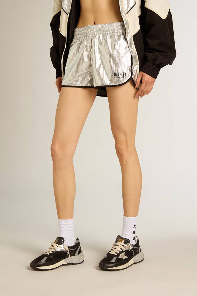 Women | Silver Shorts | Silver x Black - Image 5