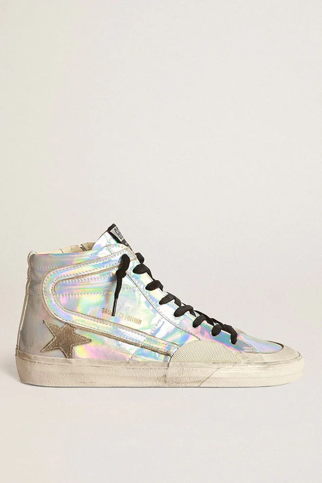 Women | Slide Lab Holographic-Effect Fabric | Silver x Ice - Image 5