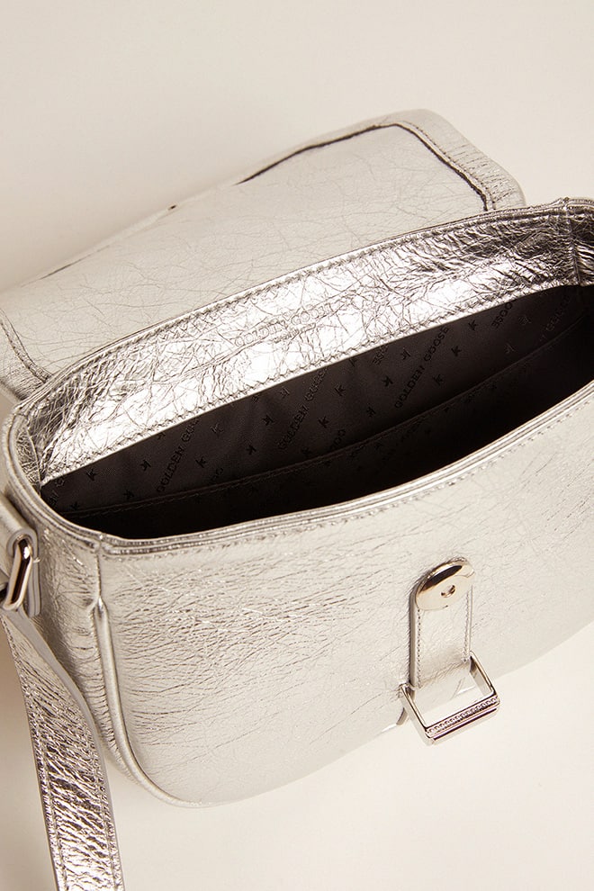 Women | Small Rodeo Bag Silver Laminated Leather | Silver - Image 6