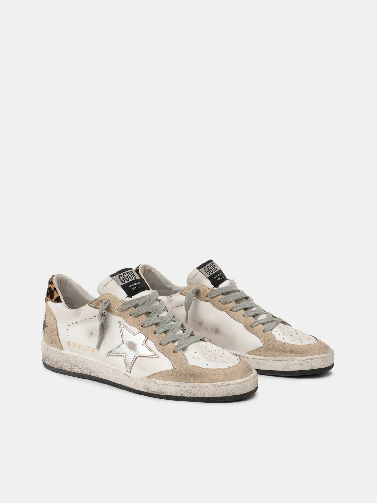 Women | Sneakers Ball Star Col A75 Pearl Suede-Horsy-Silver - Image 3