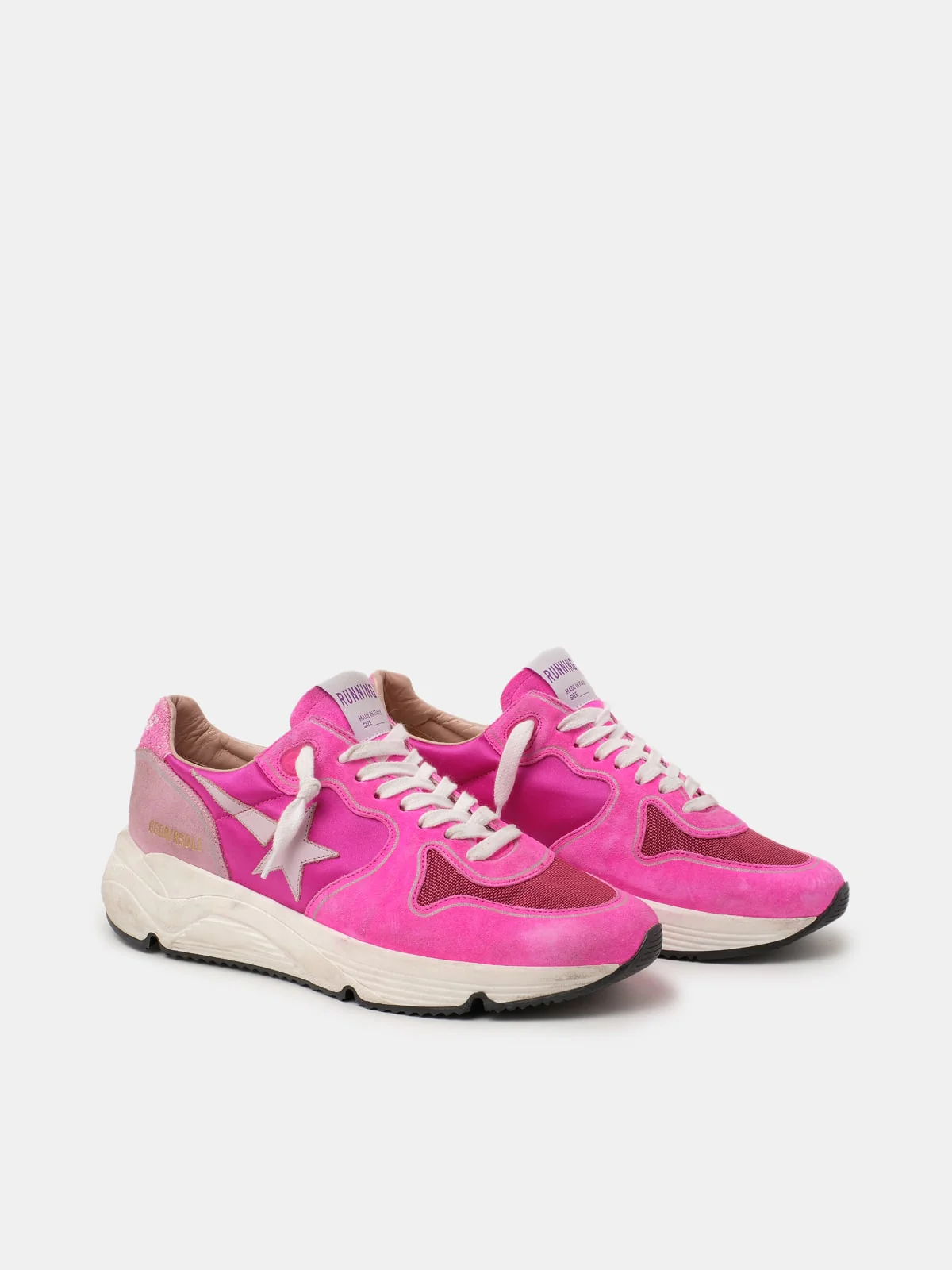 Women | Sneakers Running Sole Col N1 Fuxia Suede-Pink Star - Image 8