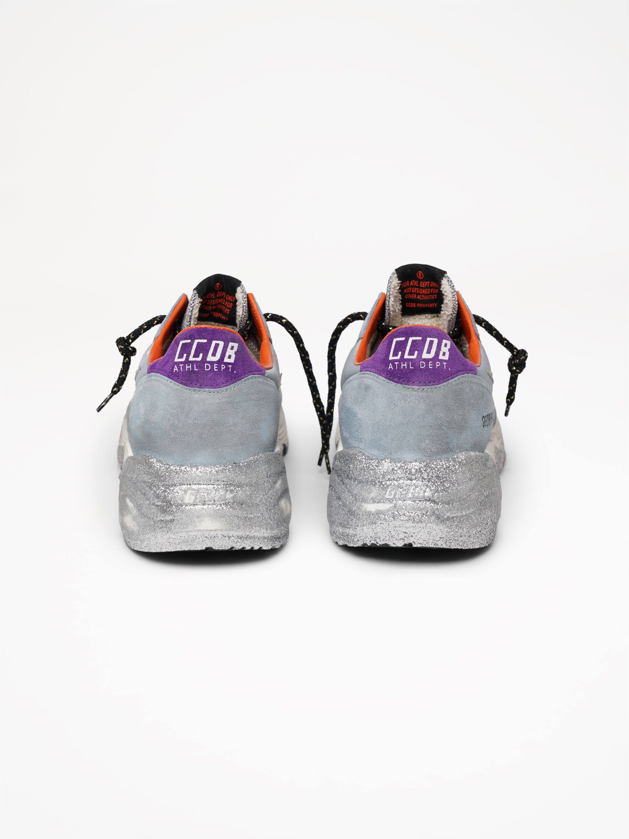 Women | Sneakers Running Sole with Cloud Suede-Silver Star