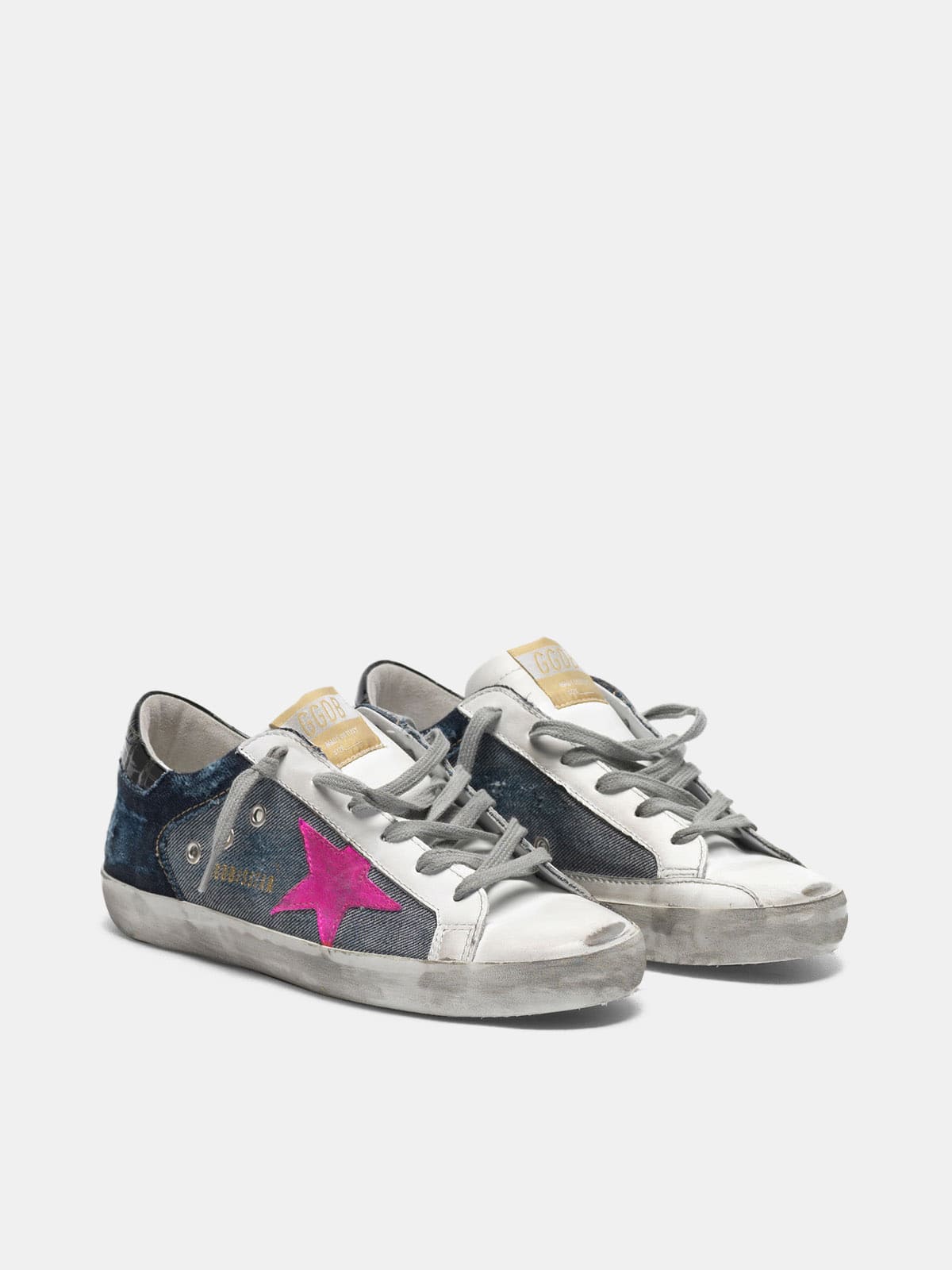 Women | Sneakers Super-Star Blue Denim-Fuxia Suede - Image 7