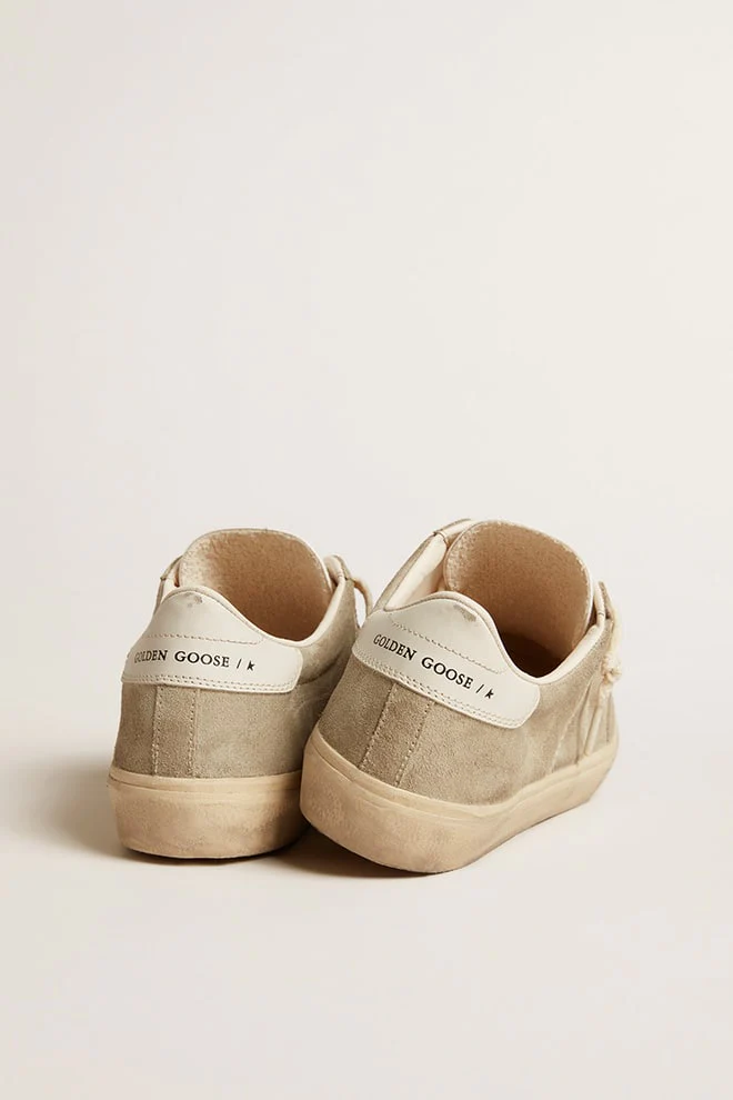 Women | Soul Star Beige Suede with White Leather Heel Tab | Taupe x Milk - Image 2