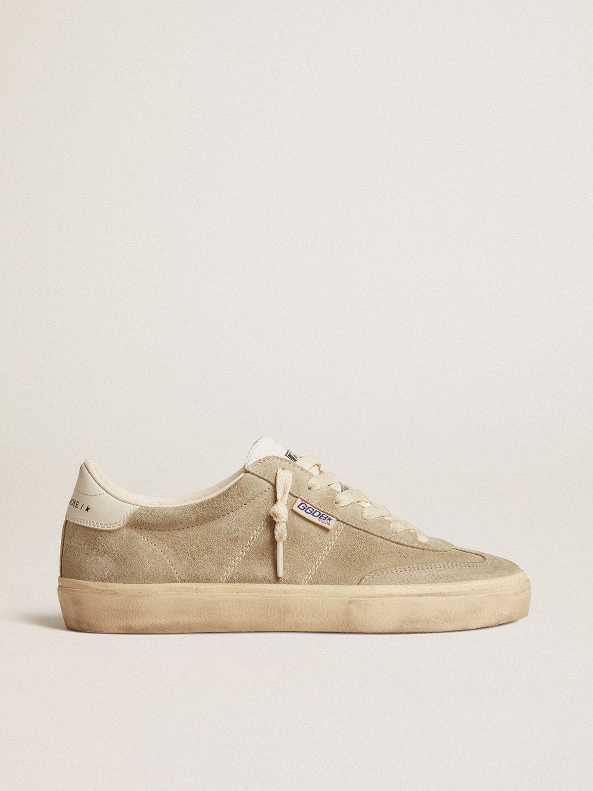 Women | Soul Star Beige Suede with White Leather Heel Tab | Taupe x Milk - Image 7
