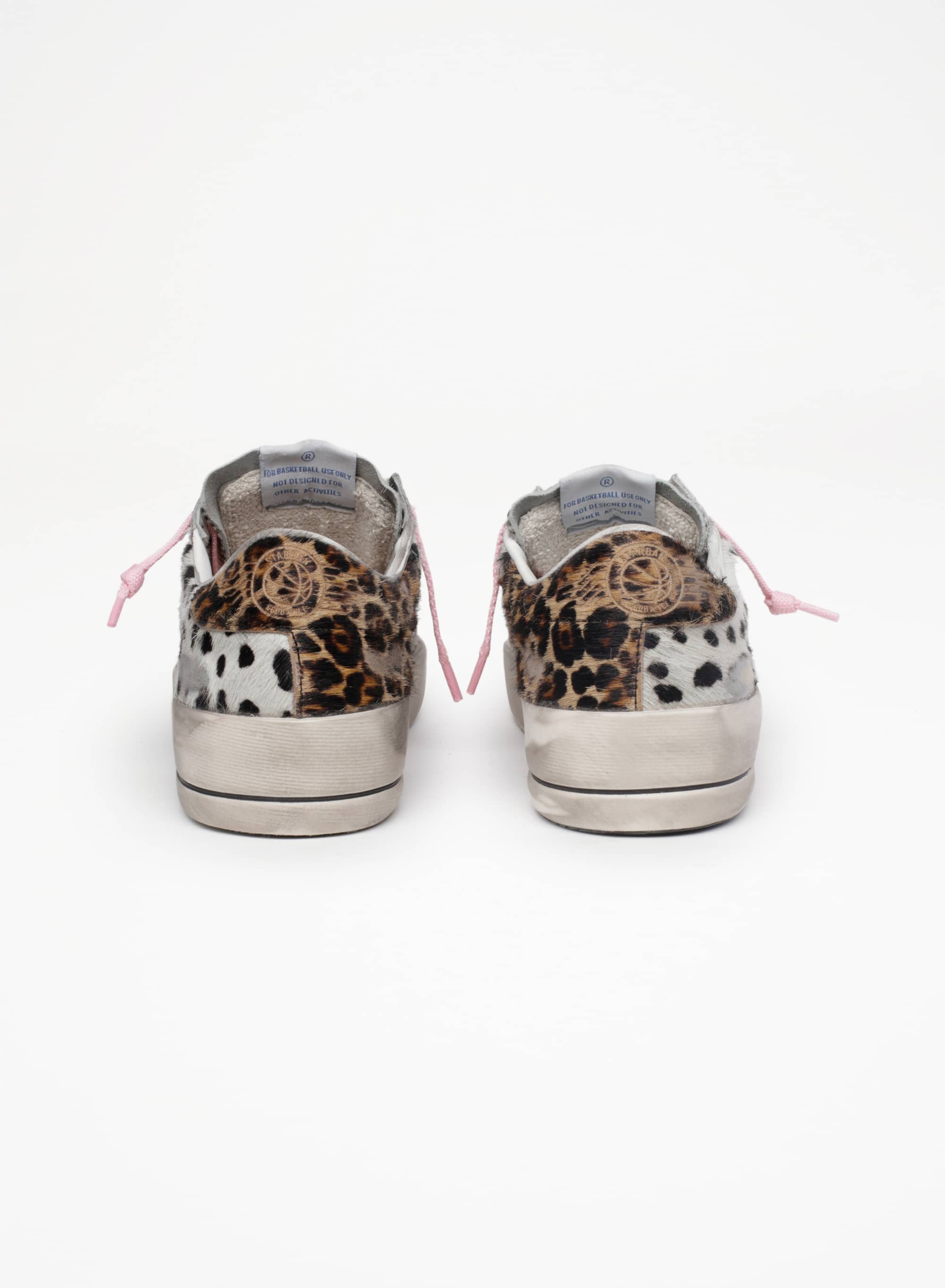 Women | Stardan Sneakers Polka-Dot Pony Skin with Leopard-Print Pony Skin Star | Black White x Beige Brown Leo - Image 3