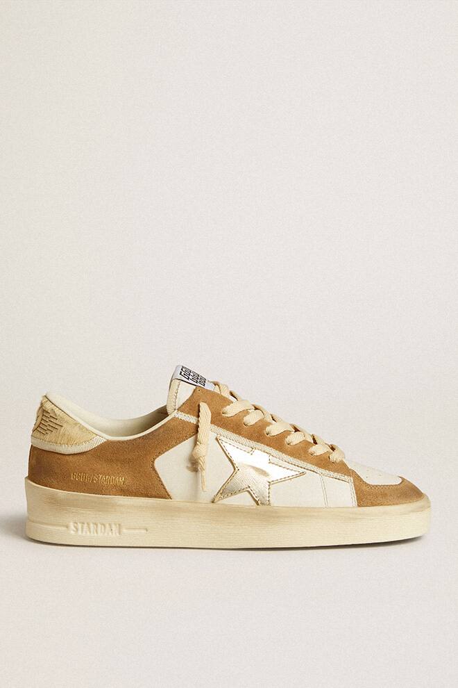 Women | Stardan Tobacco Leather with Platinum Laminated Star | Tabacco x Latte x Platino - Image 3
