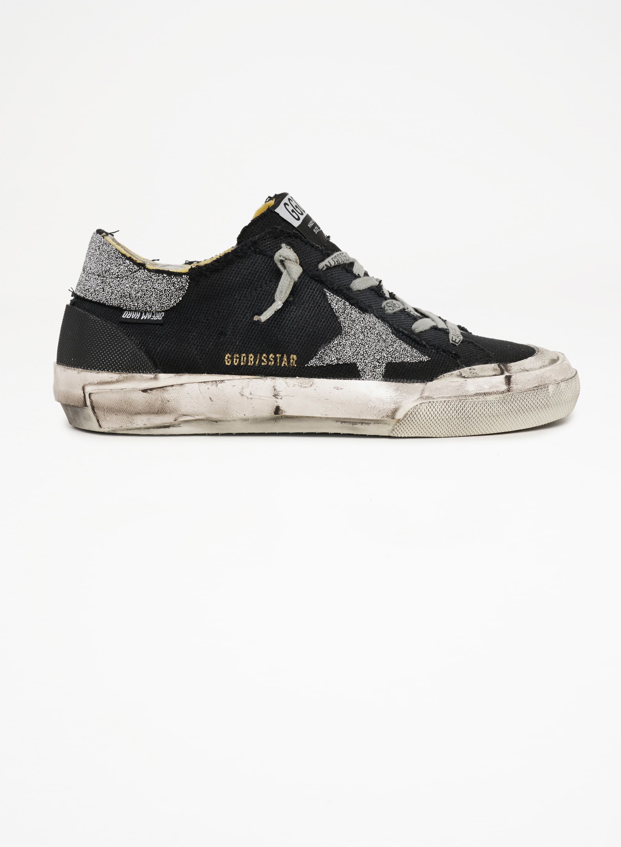 Women | Super-Star Lab Canvas with Swarovski Crystal Star & Heel Tab | Black x Crystal - Image 9