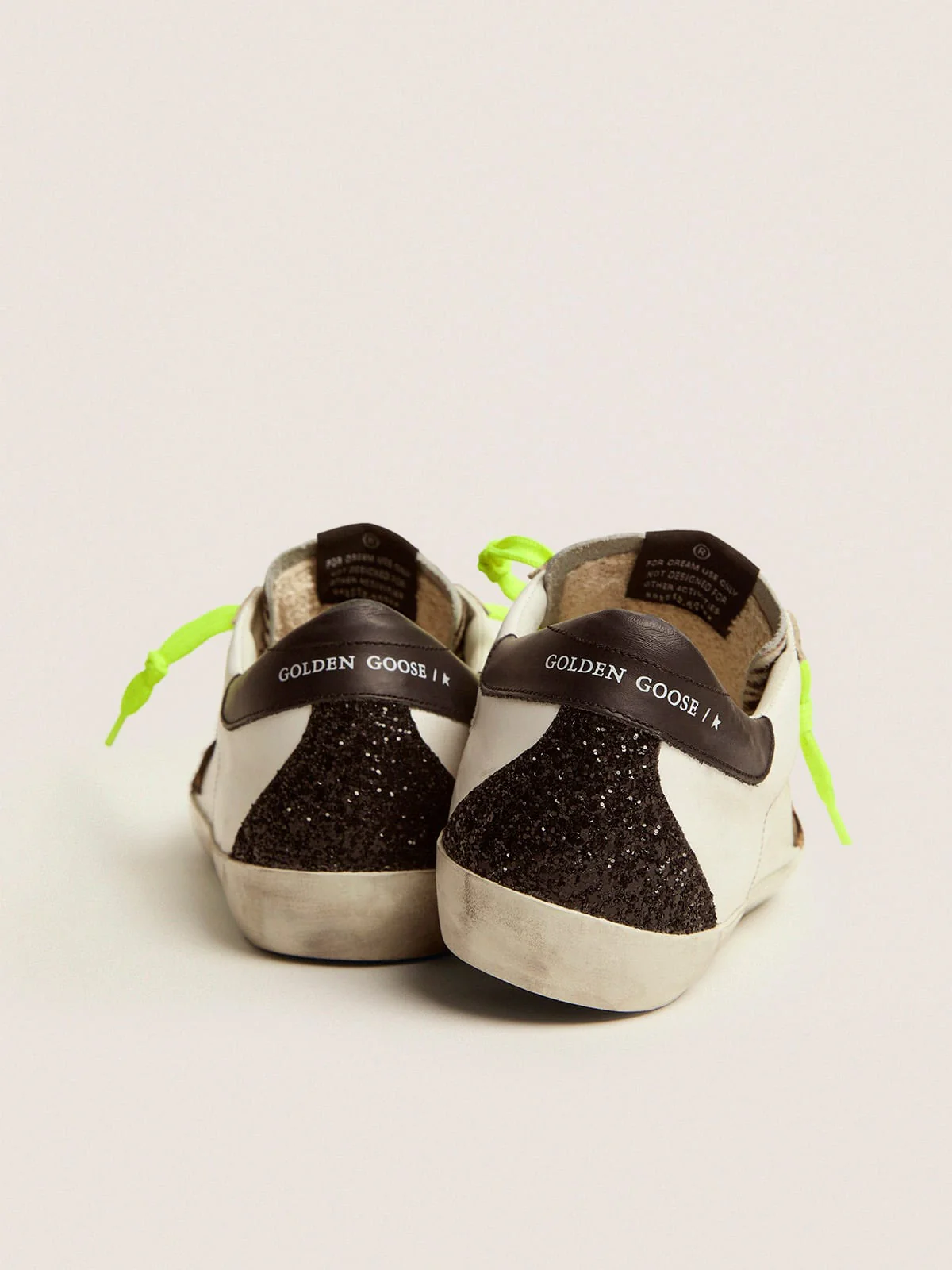 Women | Super-Star Ltd Sneakers with Animal-Print Pony Skin Tongue & Star | White x Black Zebra x Brown Beige Black x Black - Image 2