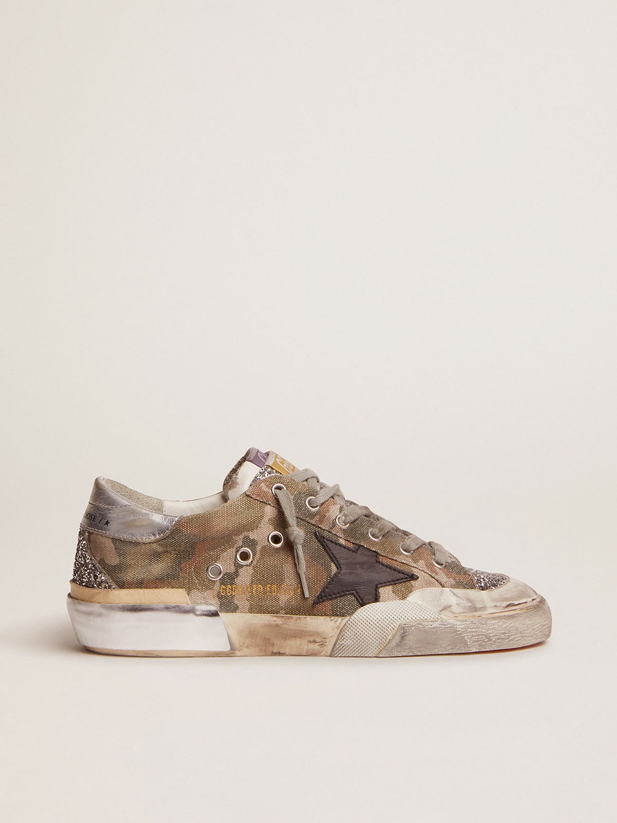 Women | Super-Star Penstar Lab Sneakers Camouflage Canvas with Multi-Foxing | Green Camouflage x Black x Silver - Image 4