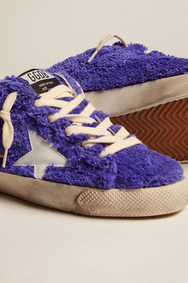 Women | Super-Star Sabot Royal Blue Terry with White Star | Royal Blue x White - Image 4