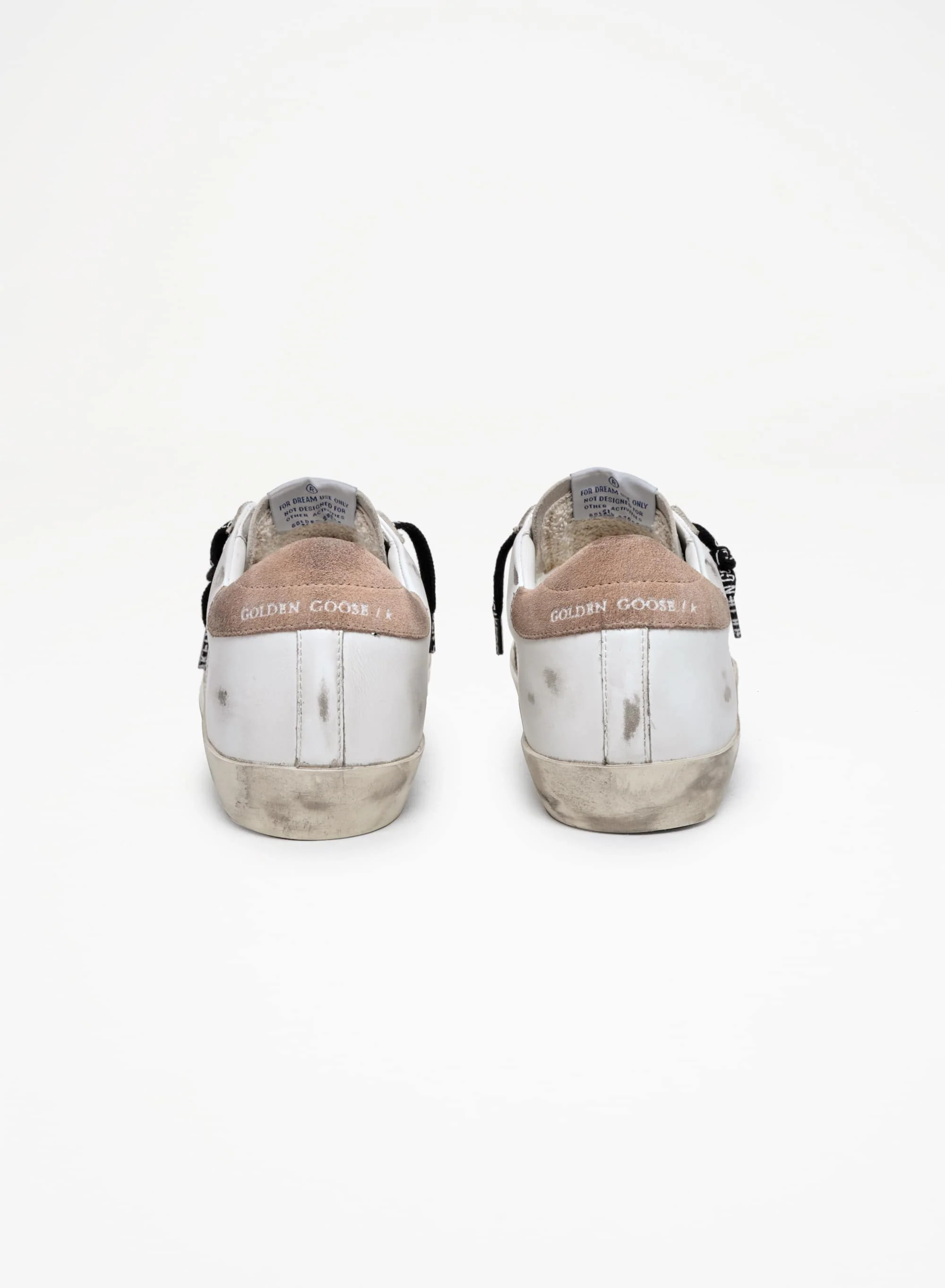Women | Super-Star Sneakers White Leather with Lavender-Colored Glitter Star | White x Lavander x Beige - Image 6