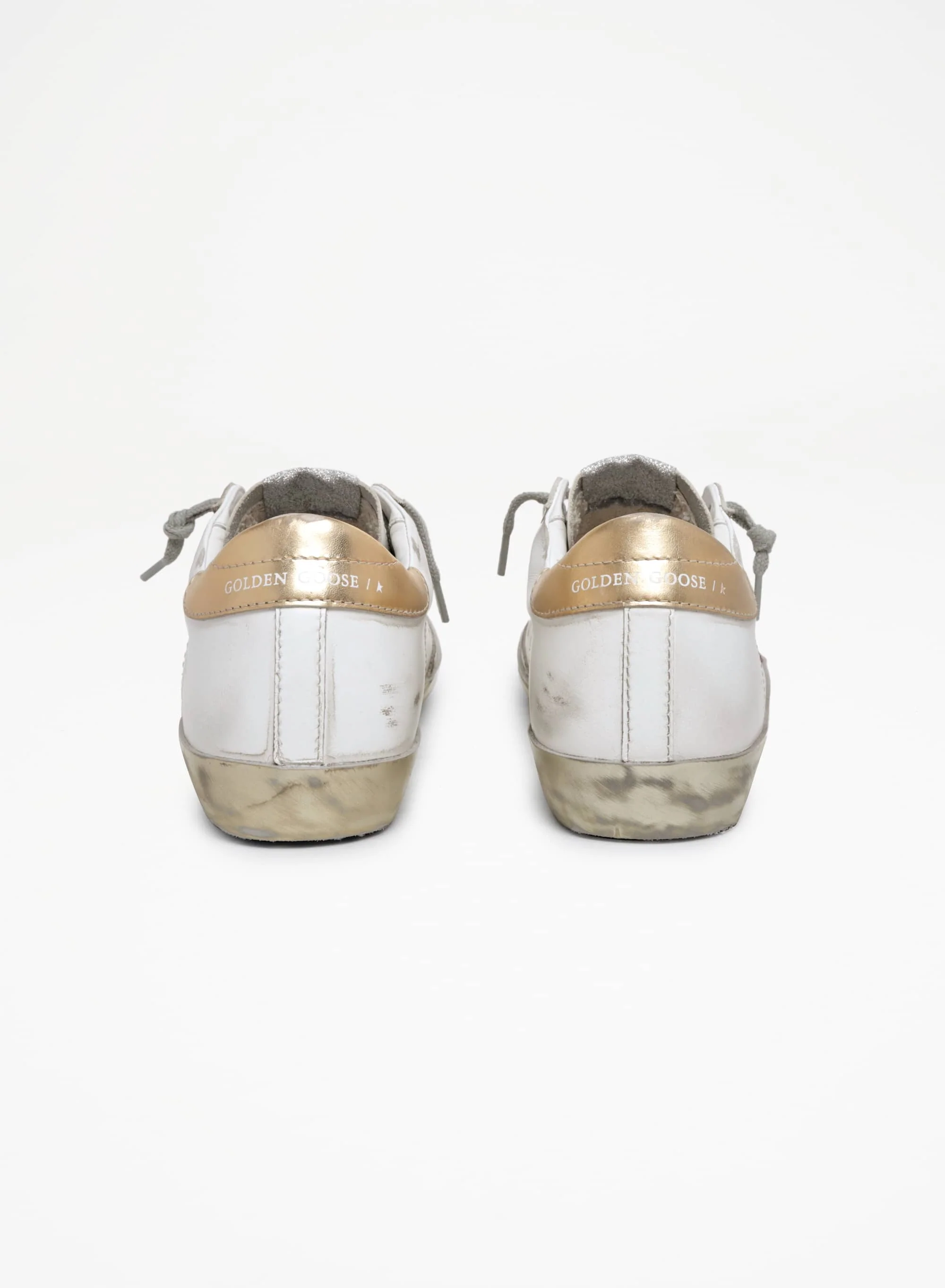 Women | Super-Star Sneakers with Handwritten Lettering & Crocodile-Print Leather Stars | White x Pale Pink x Blue x Gold - Image 2