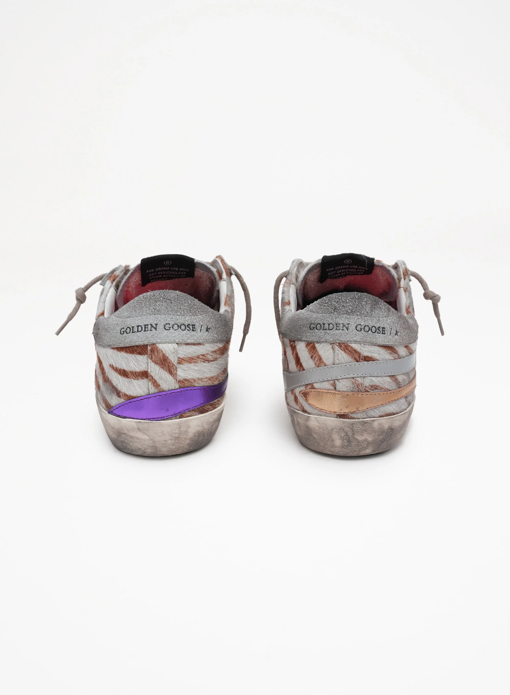 Women | Super-Star Sneakers Zebra-Print Pony Skin with Colored Laminated Leather Petals | Beige White Leo x Ice x Multicolor - Image 4