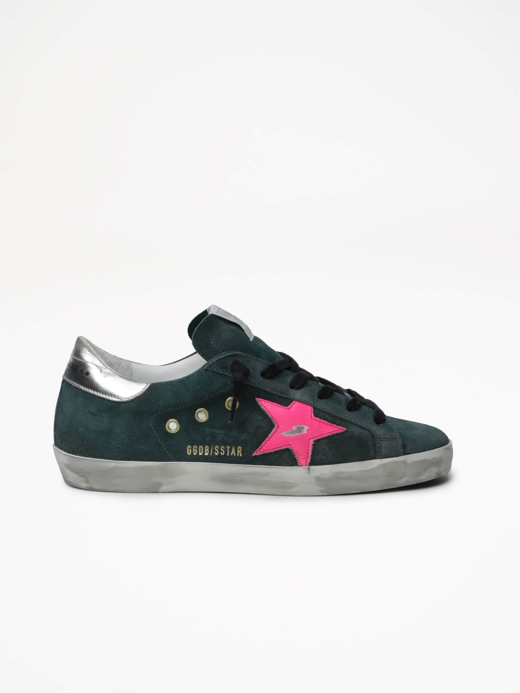Women | Super-Star Suede Upper & Star Laminated Heel | Petrol x Fuchsia Fluo x Silver - Image 2