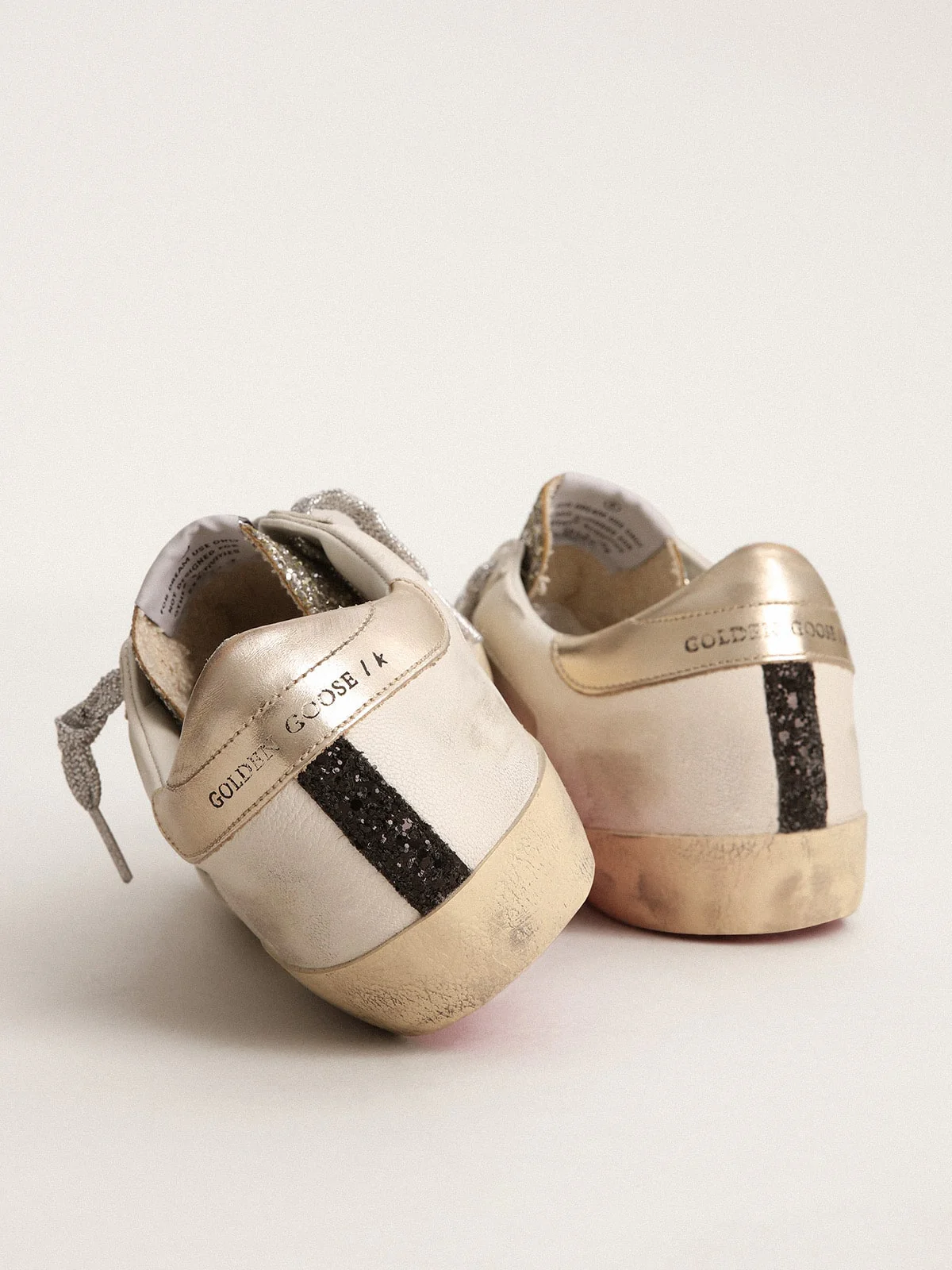 Women | Super-Star with Glitter Tongue & Leopard Pony Skin Star | White x Beige Brown Leo x Platinum - Image 4