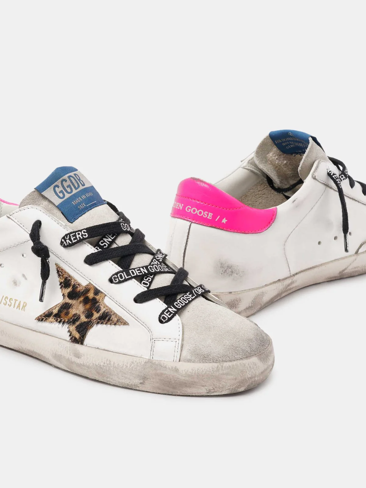 Women | Super-Star with Leo Horshy Star & Fuchsia Heel | Ice x White x Brown Leo x Fuchsia Fluo - Image 3