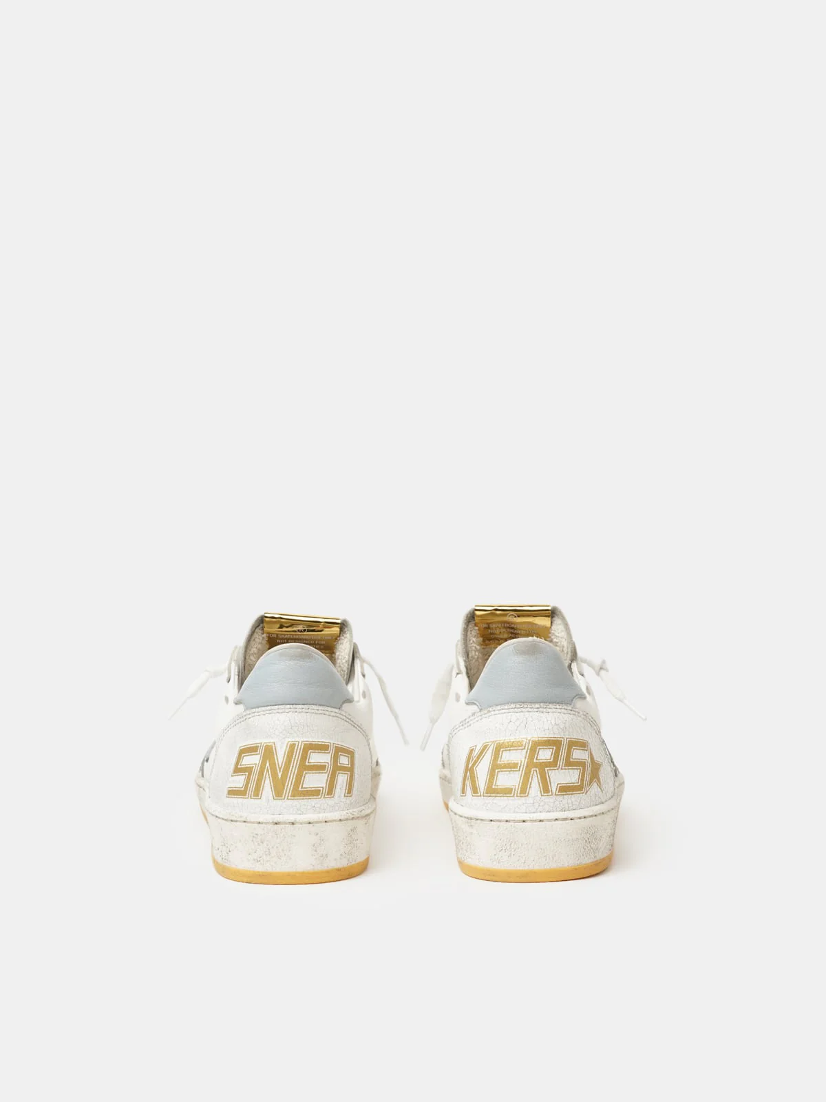 Women | White Ball Star Sneakers with Light Blue Details | Butter x Light Blue - Image 2