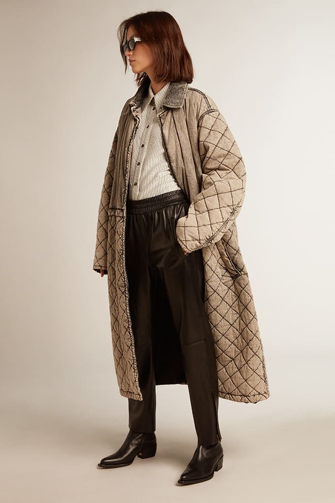 Women | White Viscose Shirt with Narrow Black Stripes | Arctic Wolf x Black - Image 2