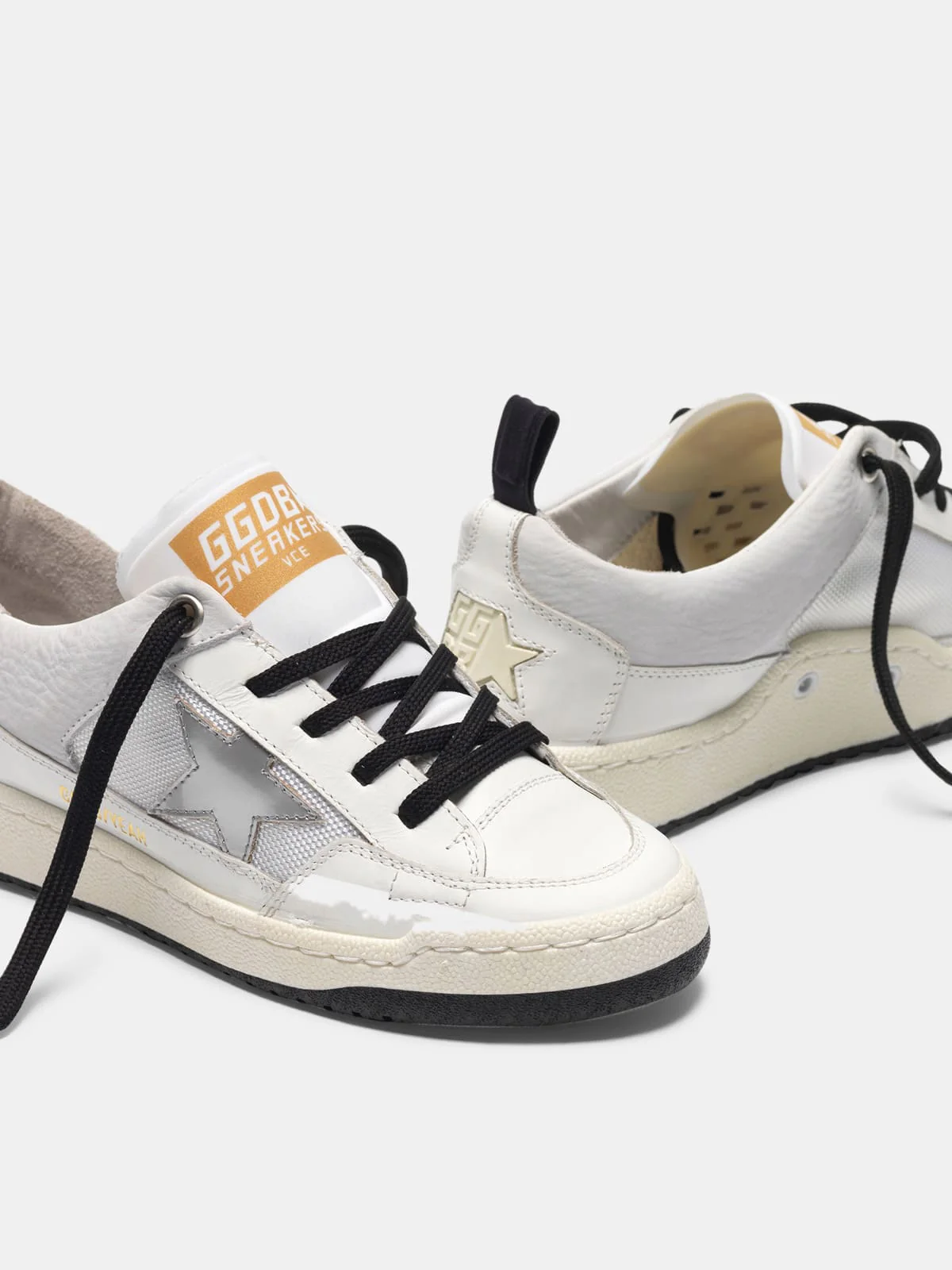 Women | White Yeah! Sneakers with Silver Star - Image 2