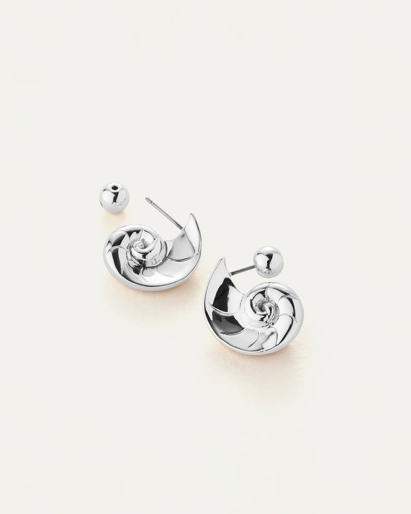 Dylan Earrings | Silver Dipped Brass - Image 3