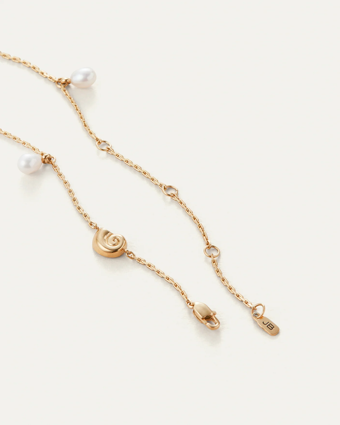 Lucille Anklet | 14K Gold-Plated Steel | Freshwater Pearls - Image 3