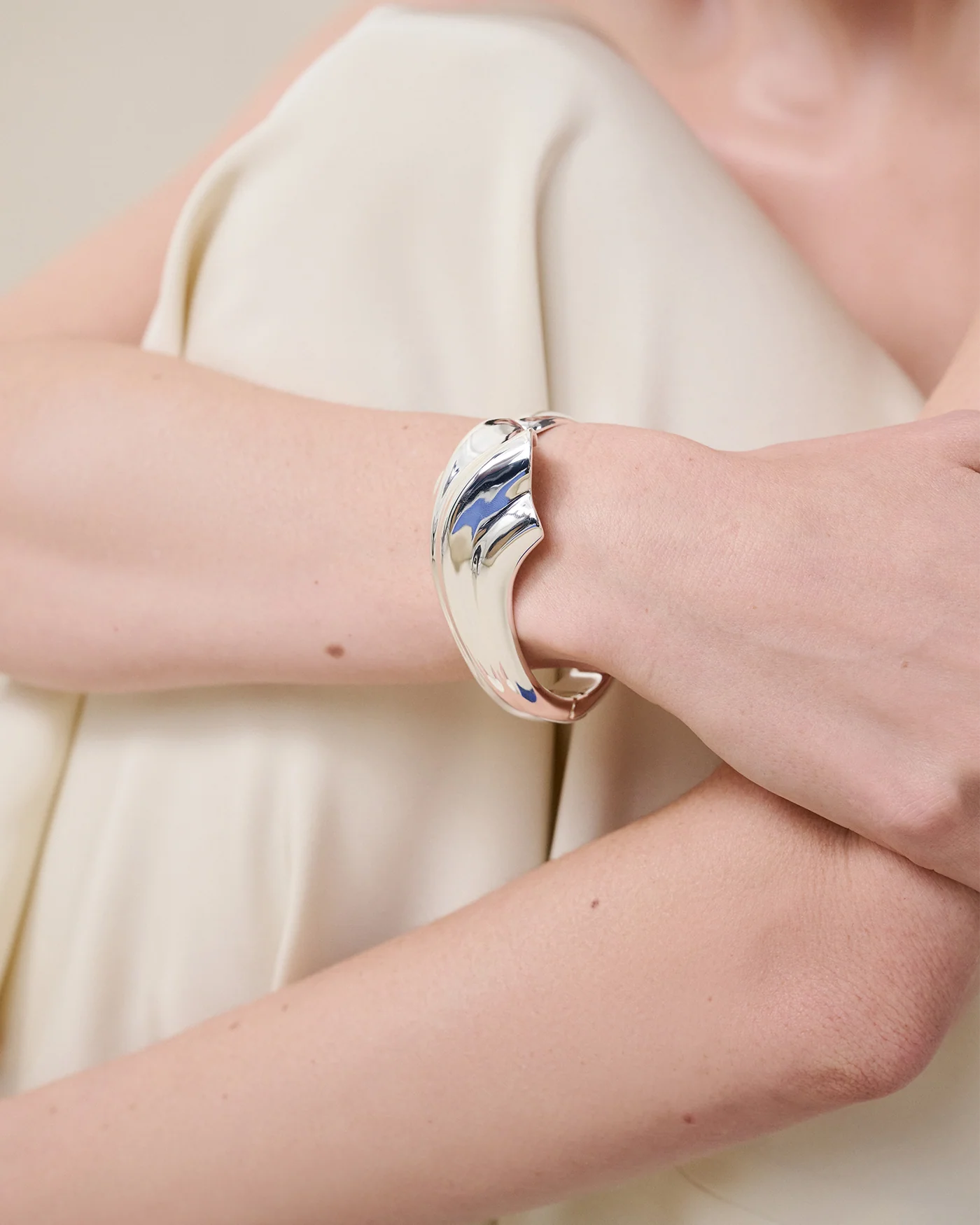 Lydia Cuff | Silver Dipped Brass - Image 2