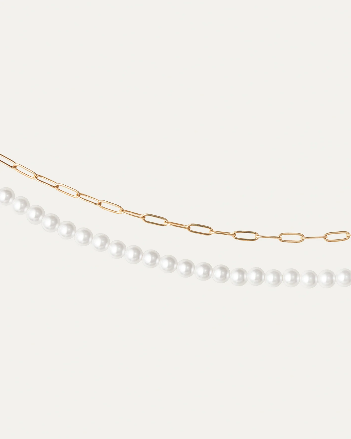 Noa Body Chain | 14K Gold-Plated Steel | Glass Pearl - Image 3