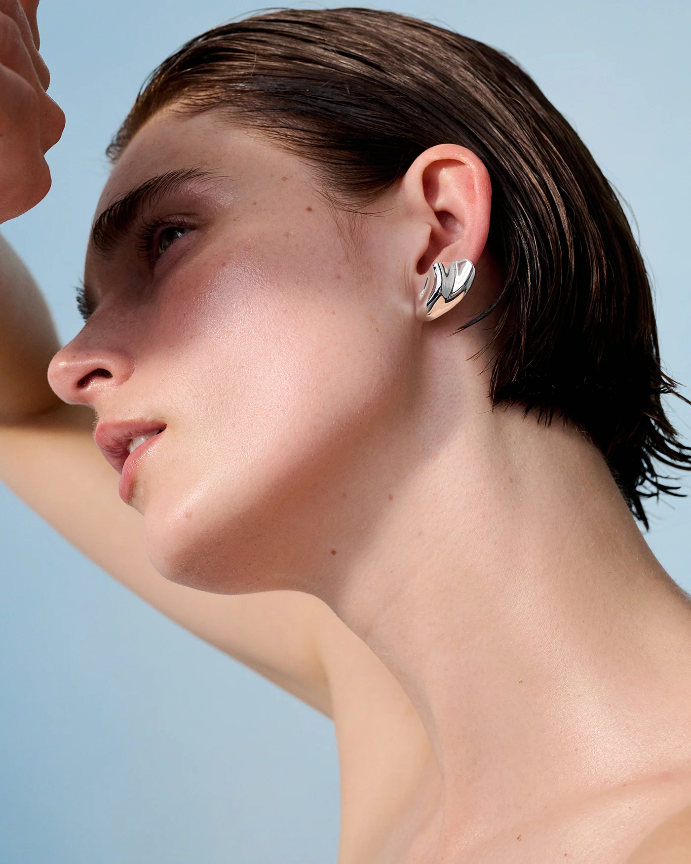 Portia Earrings | Silver Dipped Brass - Image 5