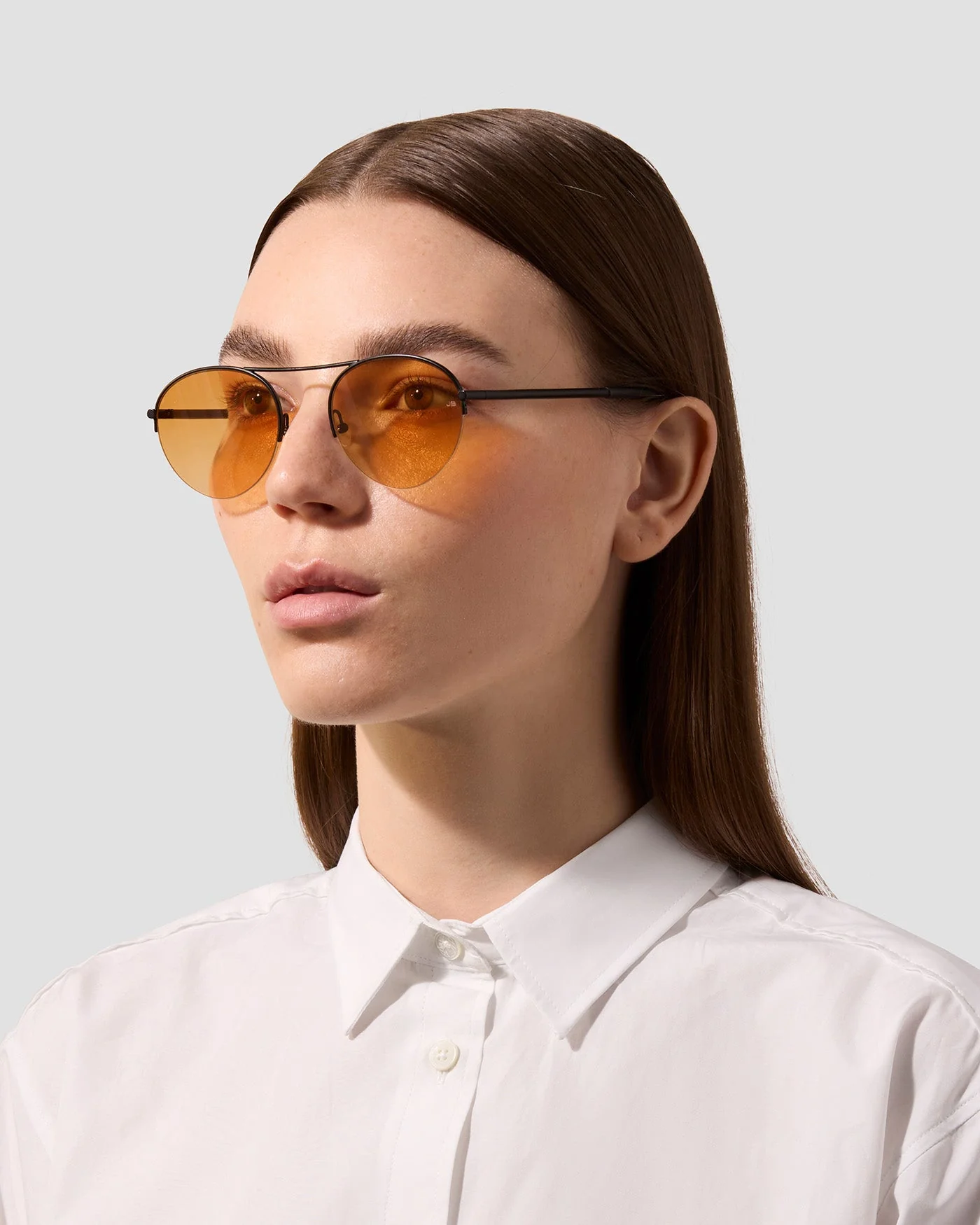The Round Sunglasses | Black | Orange - Image 4