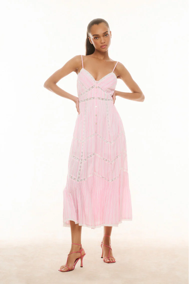 Esilda Cotton Midi Dress | Captiva Pink - Image 3