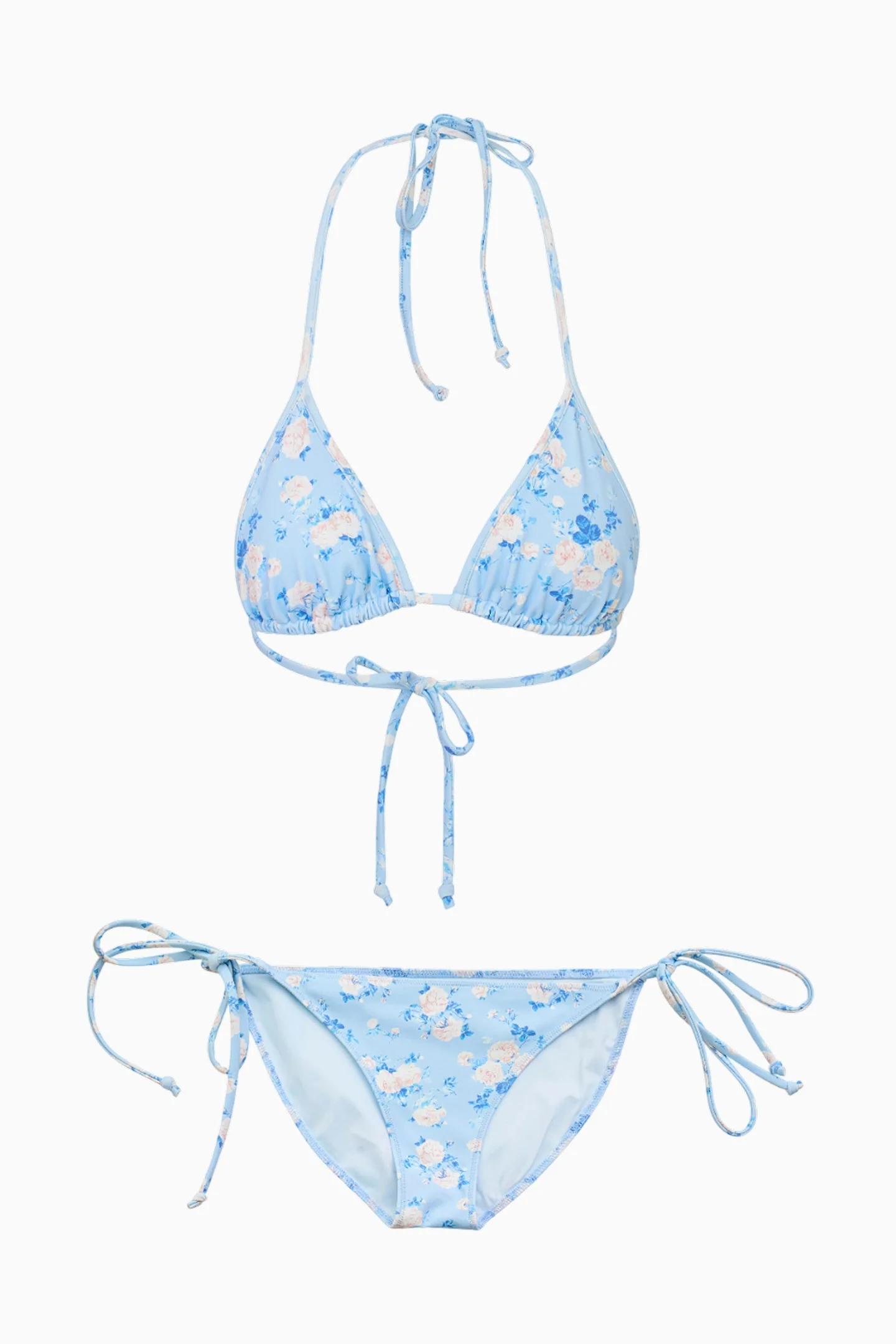 Harbor Floral Triangle Bikini | Whisper Blue - Image 6