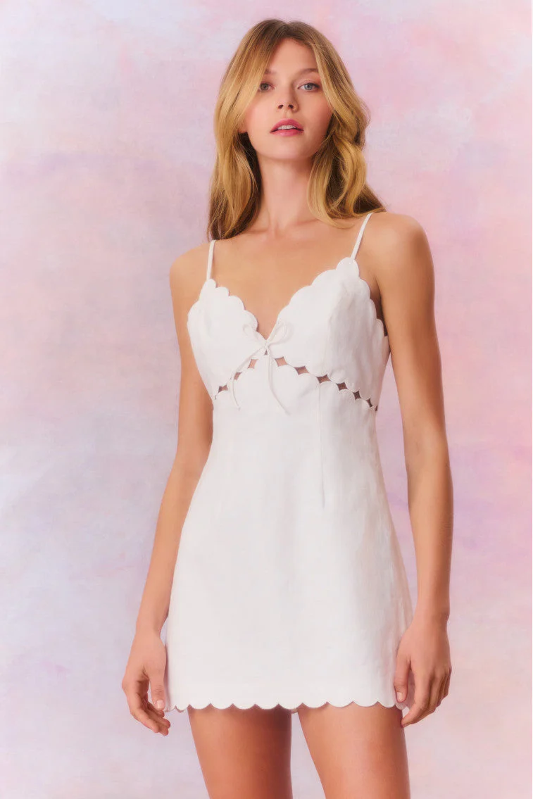 Sydow Linen Mini Dress | Antique White - Image 3