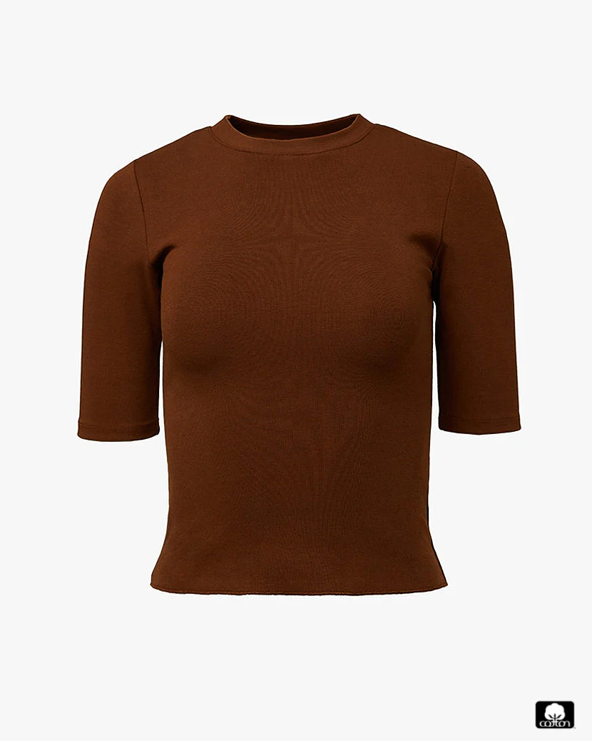 3/4" Sleeve Crew Tee | Saddle - Image 2