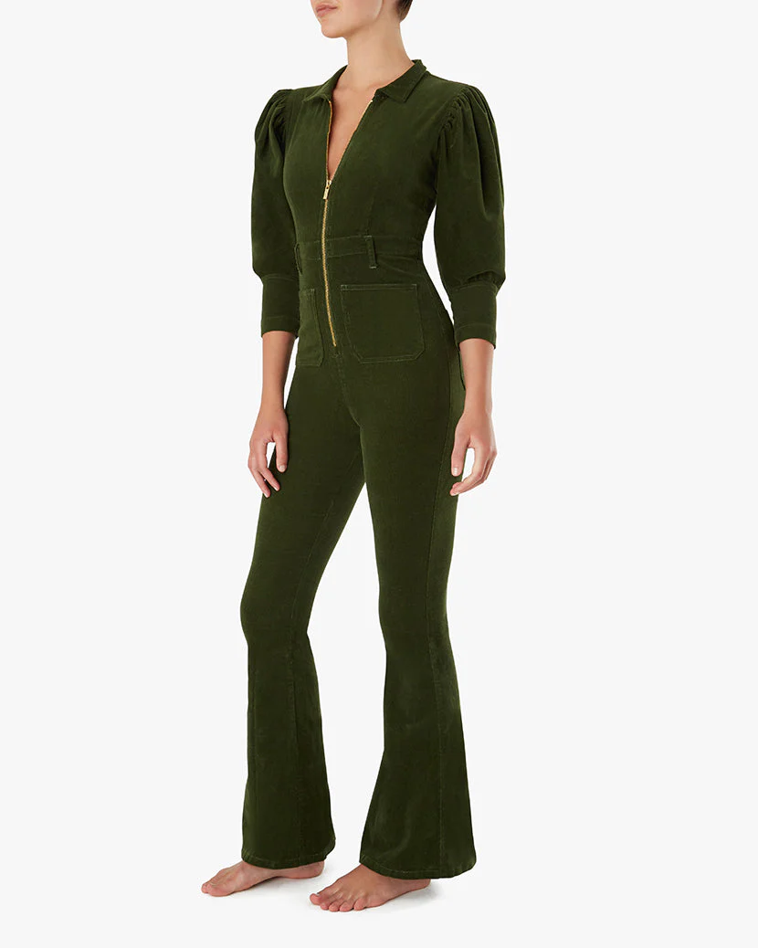 70s Corduroy Jumpsuit | Hunter Green - Image 4