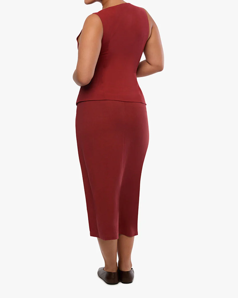 A-line Midi Skirt | Russet - Image 5