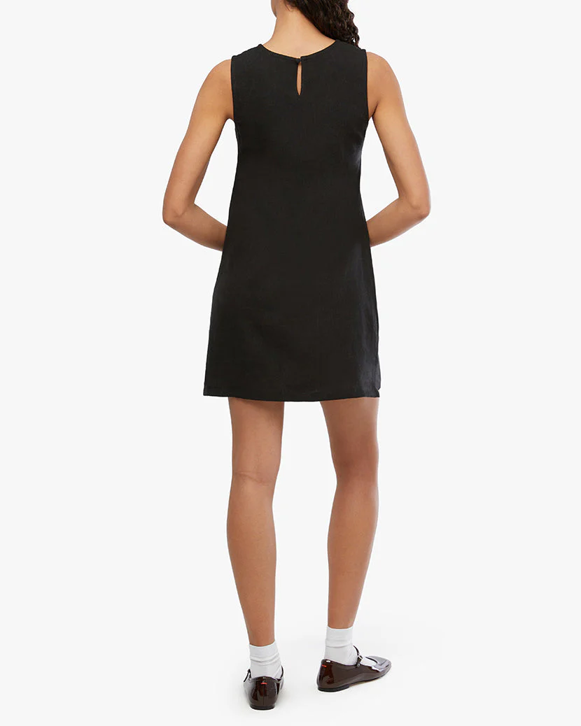 A-line Muscle Dress | Black - Image 5