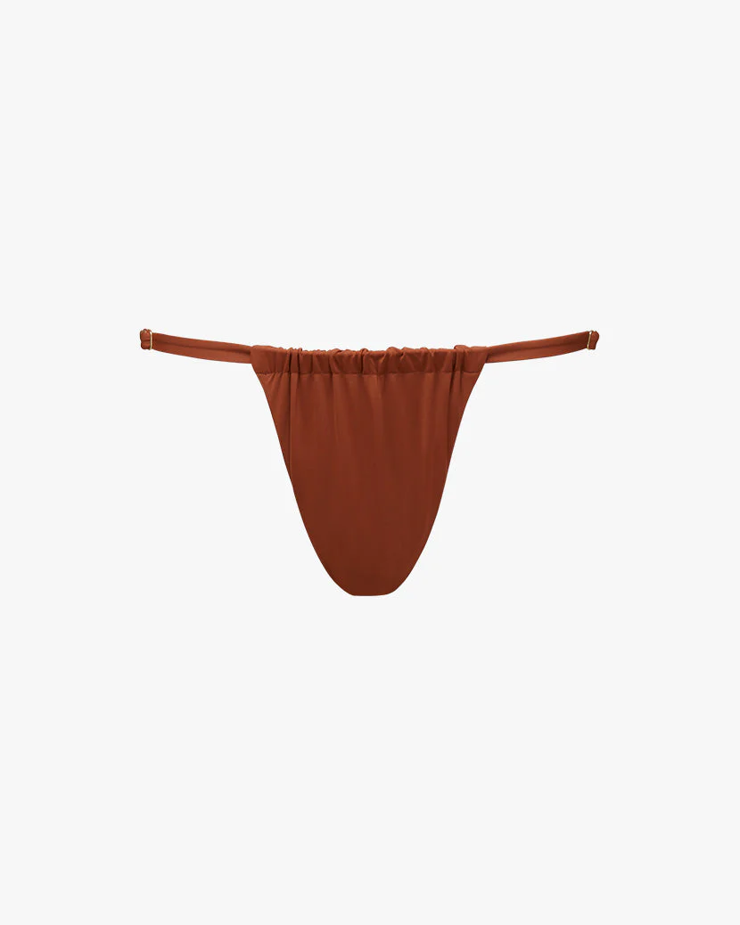 Adjustable Ruched Bikini Bottom | Espresso - Image 2
