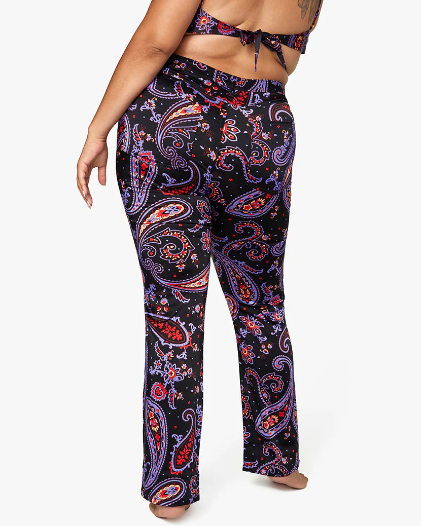 Ankle Flare Paisley Pant | Black Multi - Image 5
