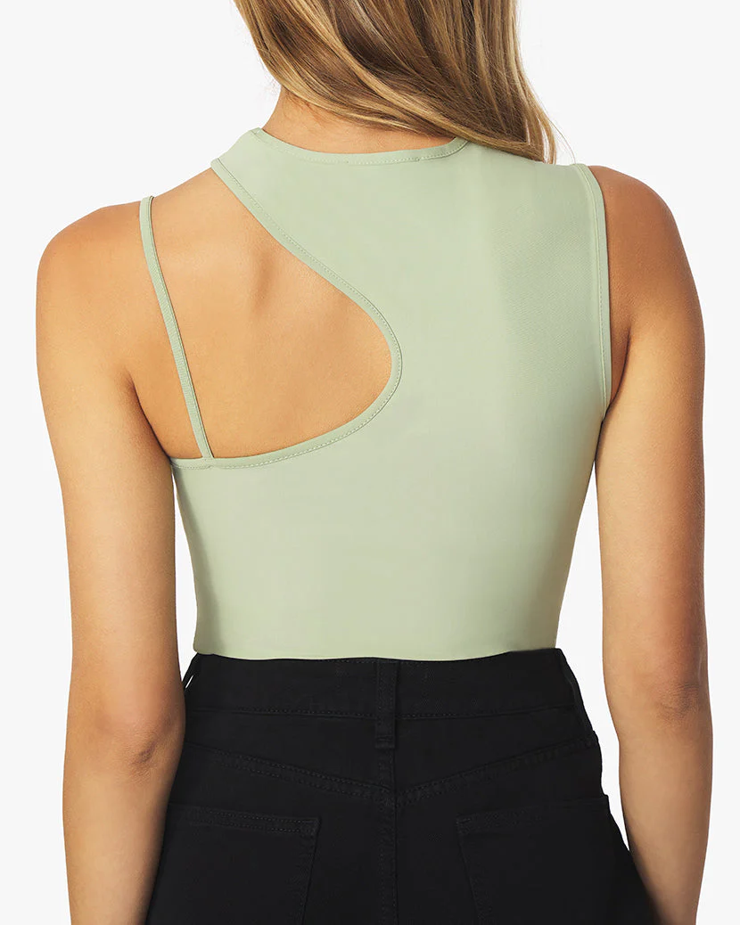 Asymmetric Spandex Jersey Bodysuit | Jade - Image 3