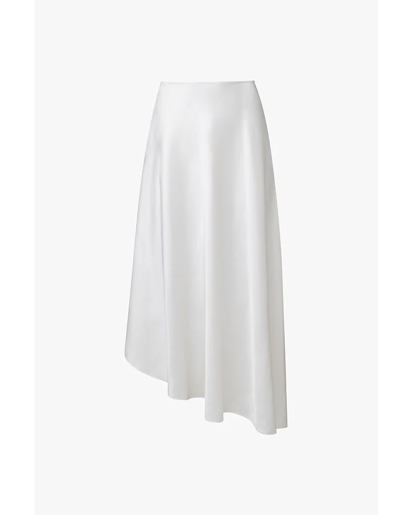 Asymmetrical Midi Skirt | White - Image 2