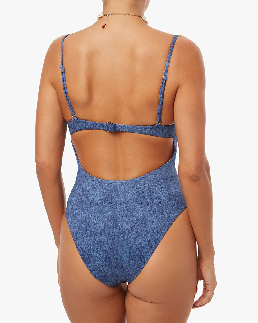 Balconette Denim One Piece | Dark Wash - Image 3