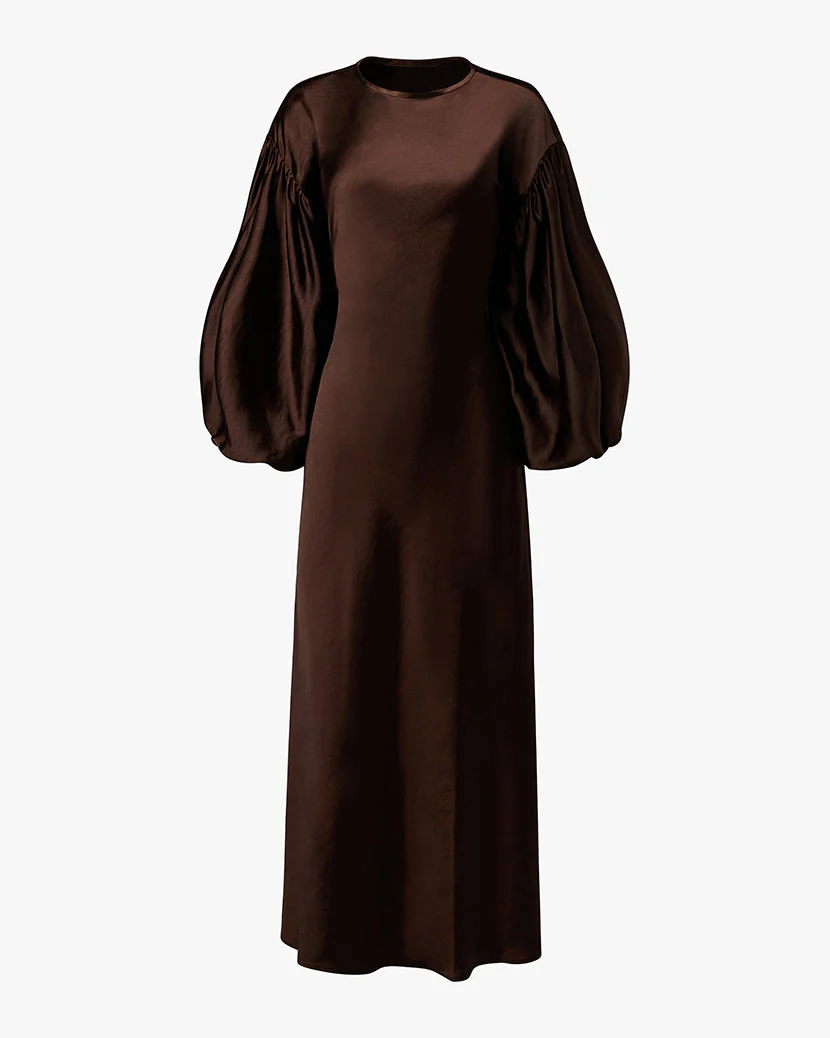 Balloon Sleeve Maxi Dress | Chestnut - Image 2